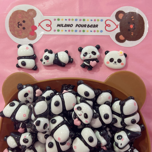 Charms Panda white&black