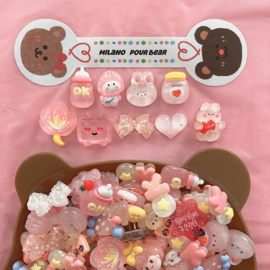 CHARMS clear pink