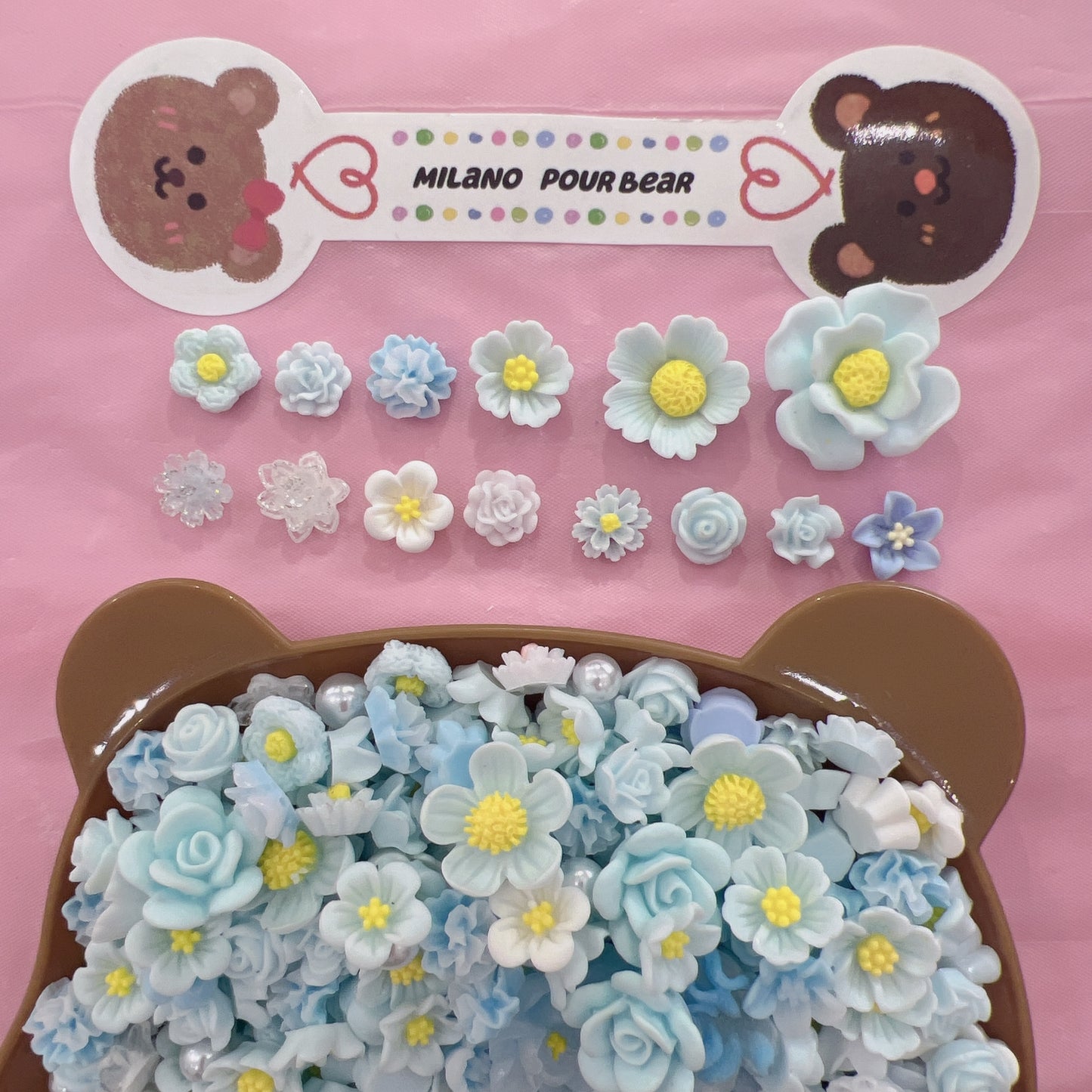 CHARMS fiori azzurri